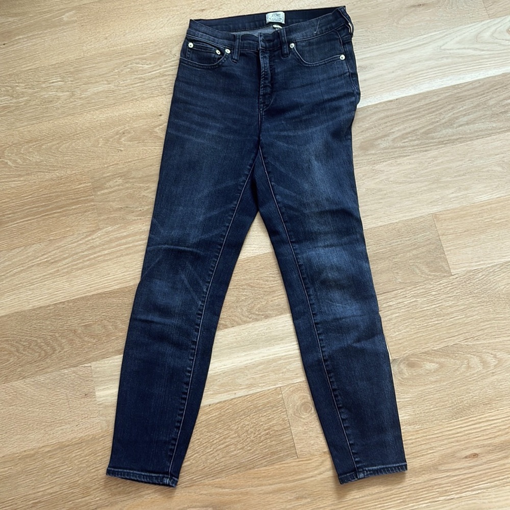 JCrew 9" High Rise a toothpick black jeans